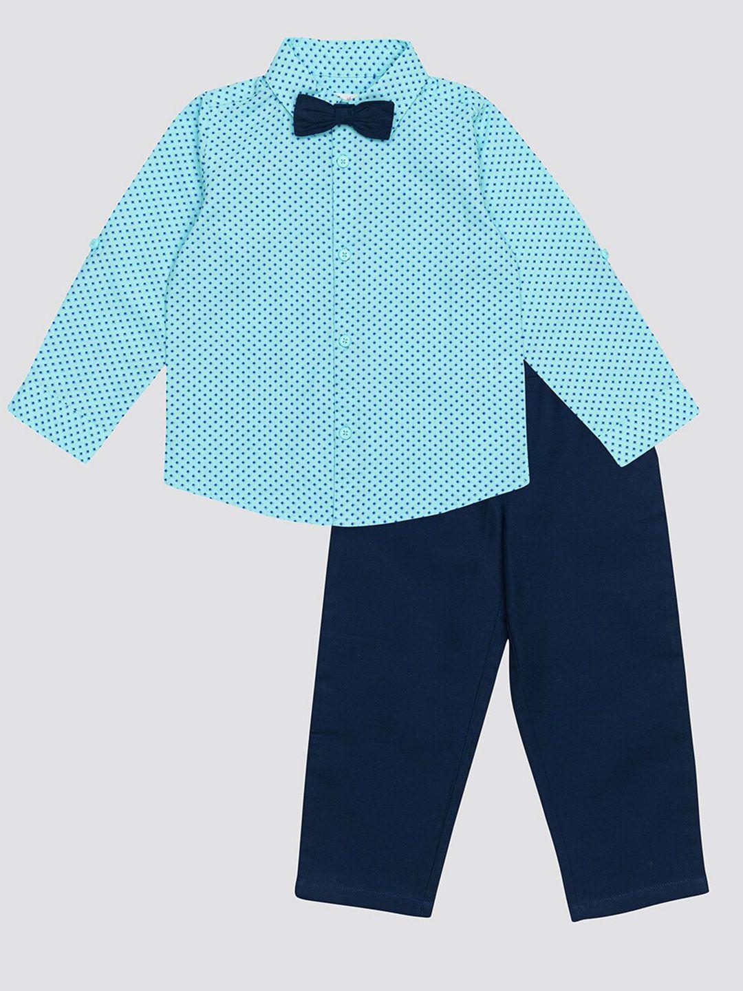 h by hamleys boys geometric printed shirt & trousers with bow