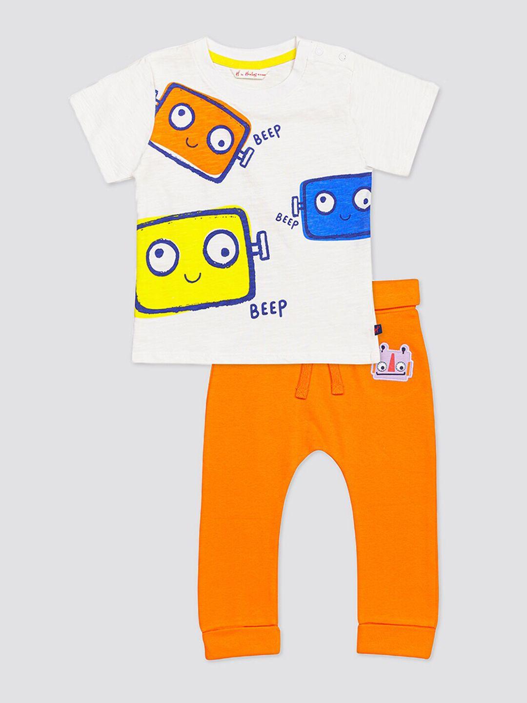 h by hamleys boys graphic printed t-shirt with trousers
