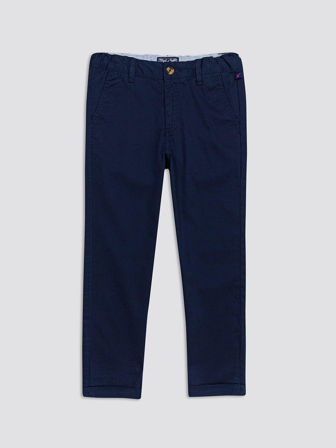 h by hamleys boys mid rise plain cotton chinos