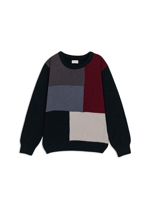 h by hamleys boys multicolor color block full sleeves sweater