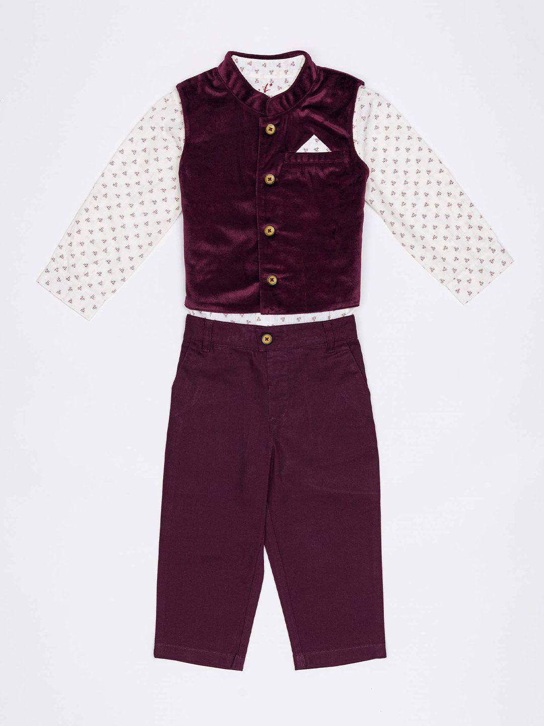 h by hamleys boys printed shirt with trouser with waistcoat