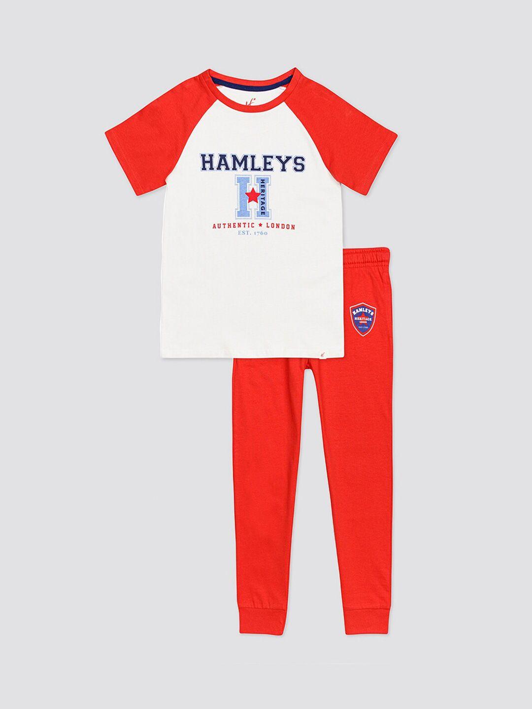 h by hamleys boys printed t-shirt with trousers