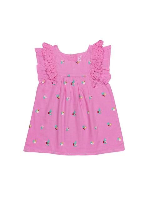 h by hamleys girls pink embroidered top