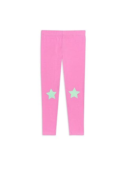 h by hamleys girls pink printed leggings