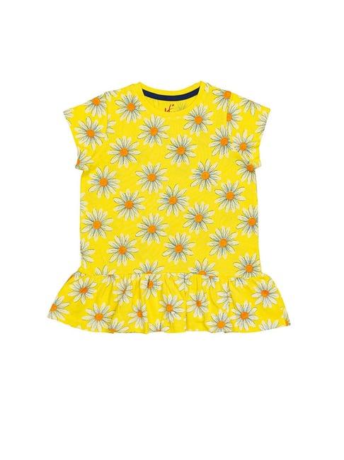 h by hamleys girls yellow floral top