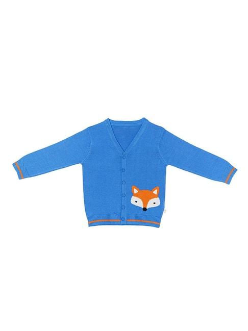 h by hamleys infants boys royal blue self design full sleeves sweater