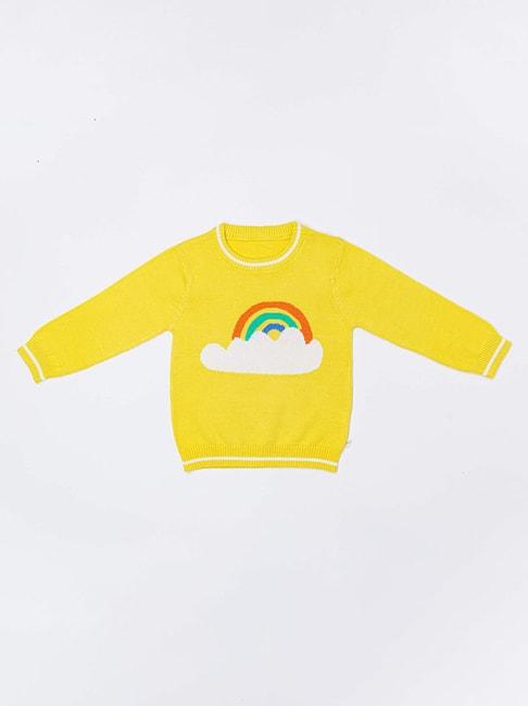 h-by-hamleys-infants-girls-yellow-self-design-full-sleeves-sweater