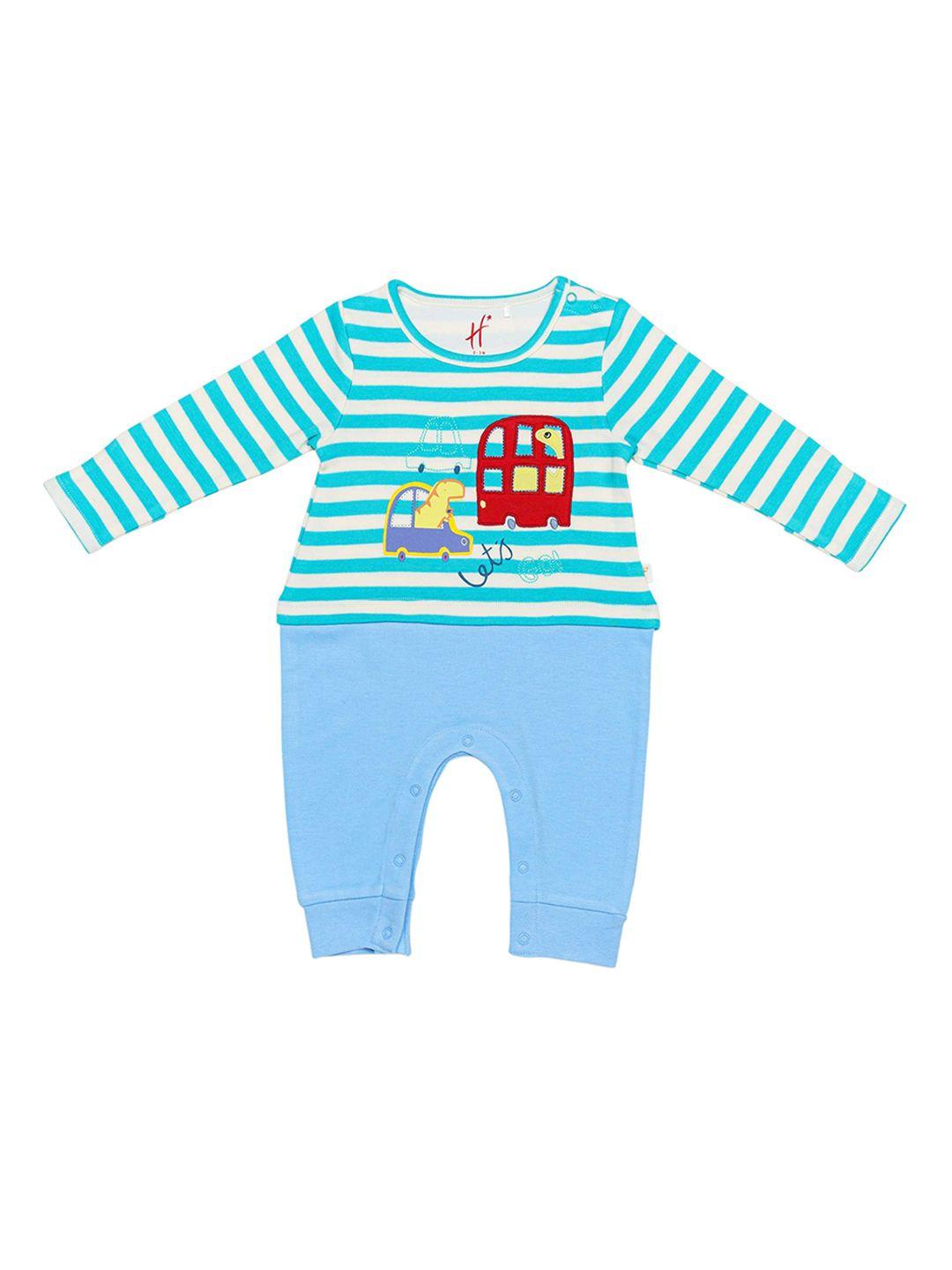 h by hamleys infants striped pure cotton romper