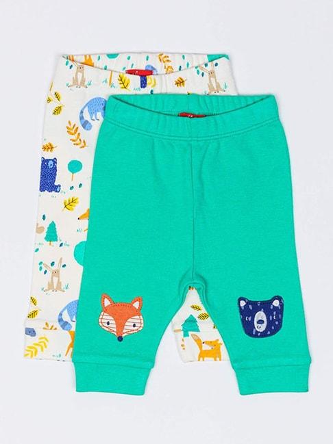 h by hamleys infants unisex multicolor printed joggers (pack of 2)