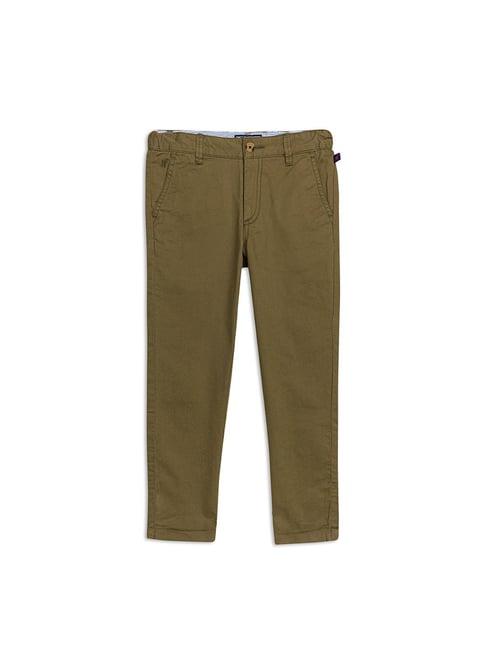 h by hamleys kids olive solid trousers