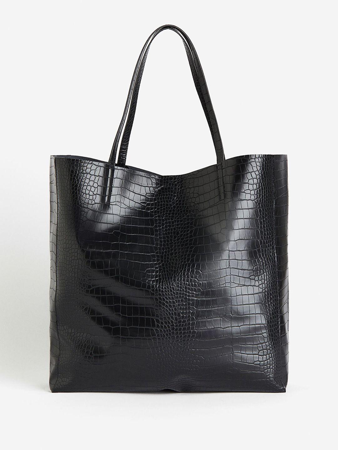 h&m black shopper handbags