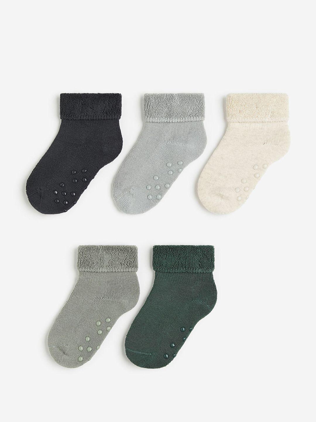 h&m boys 5-pack anti-slip terry socks