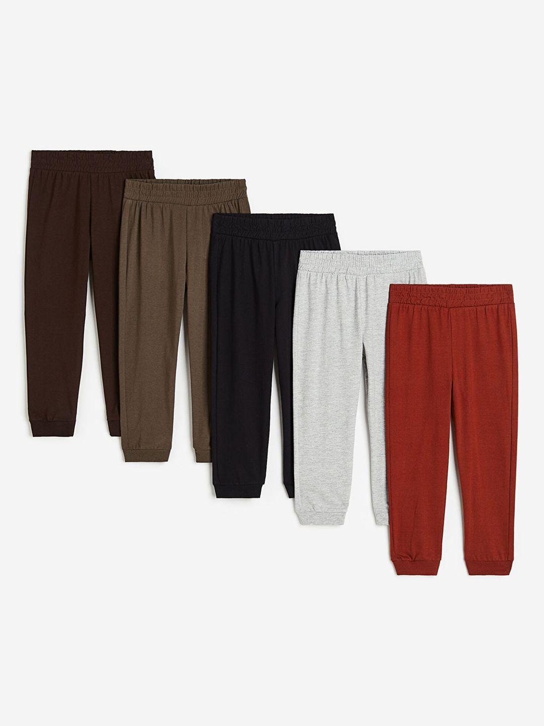 h&m boys 5-pack cotton jersey joggers