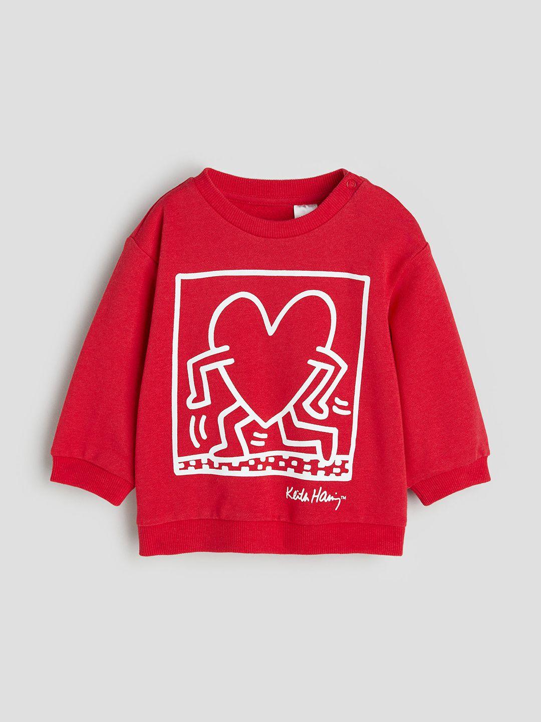 h&m boys motif-detail pure cotton pullover sweatshirt