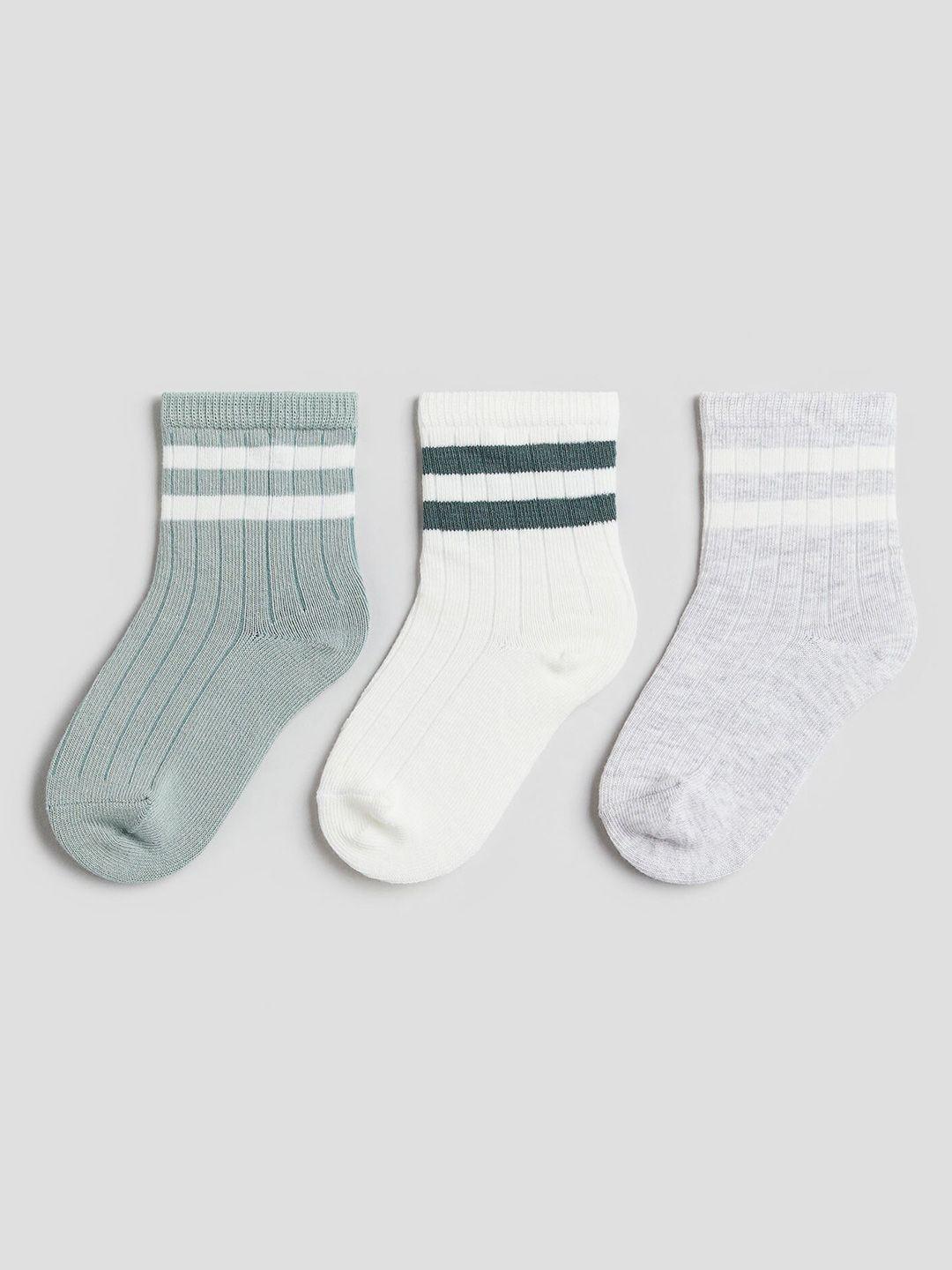 h&m boys pack of 3 patterned ankle length socks