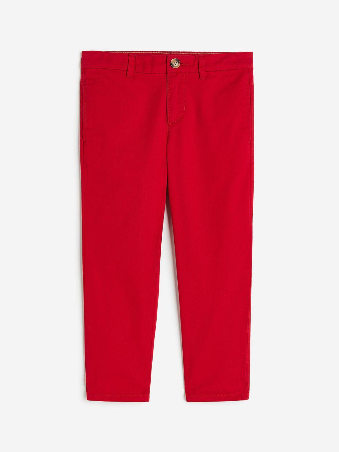 h&m boys pure cotton twill tapered chinos