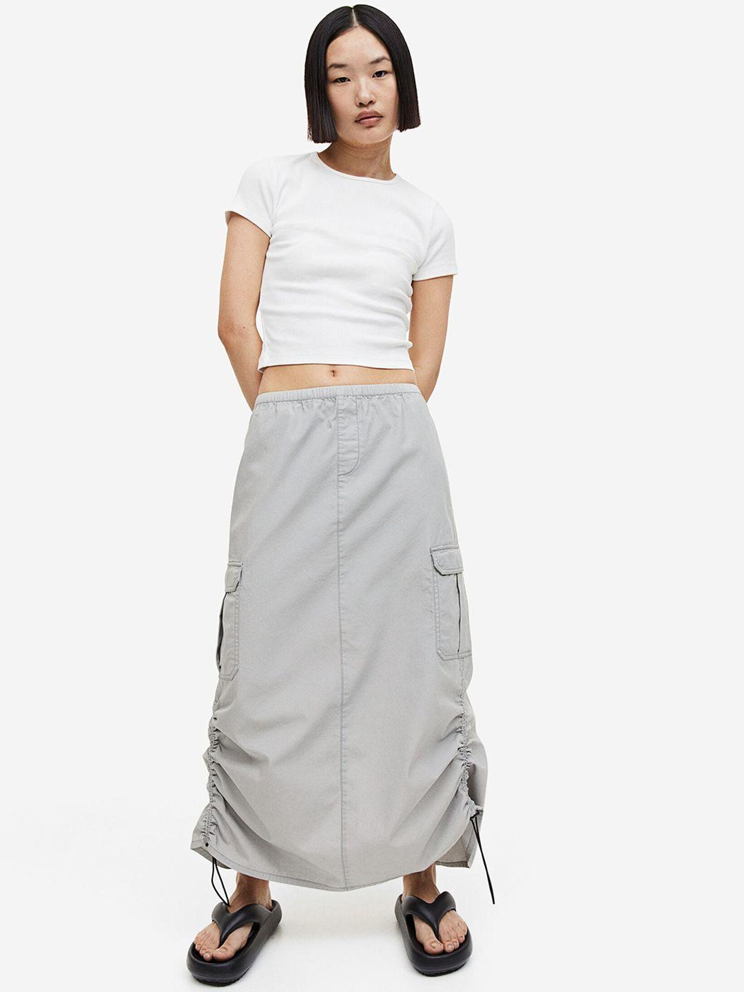 h&m cotton parachute skirt