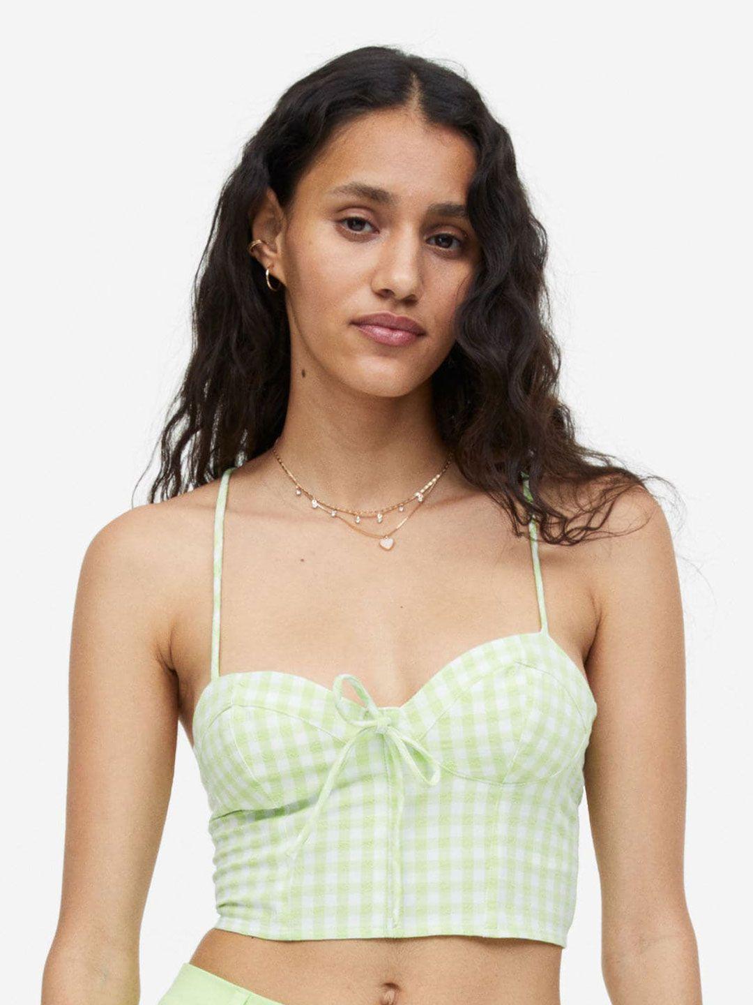 h&m cropped bustier top