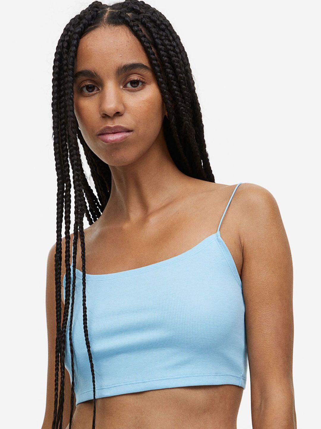 h&m cropped strappy top