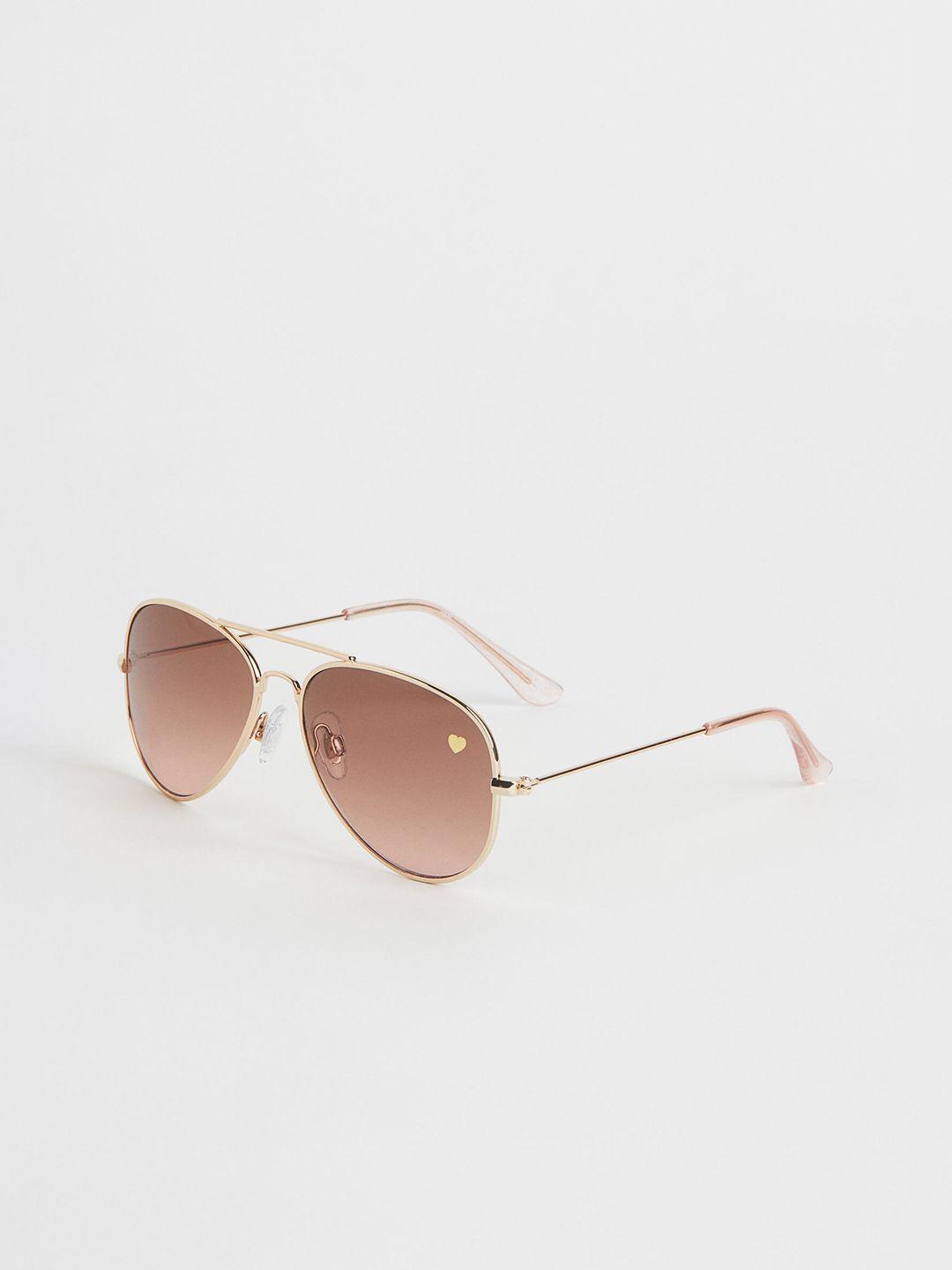 h&m girls beige aviator sunglasses