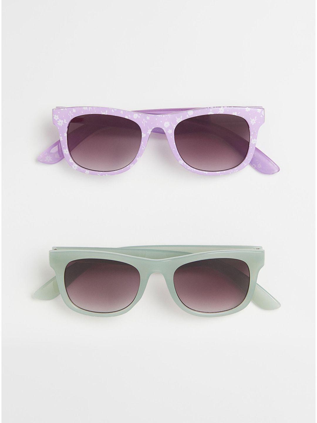 h&m girls sage green & purple 2-pack sunglasses