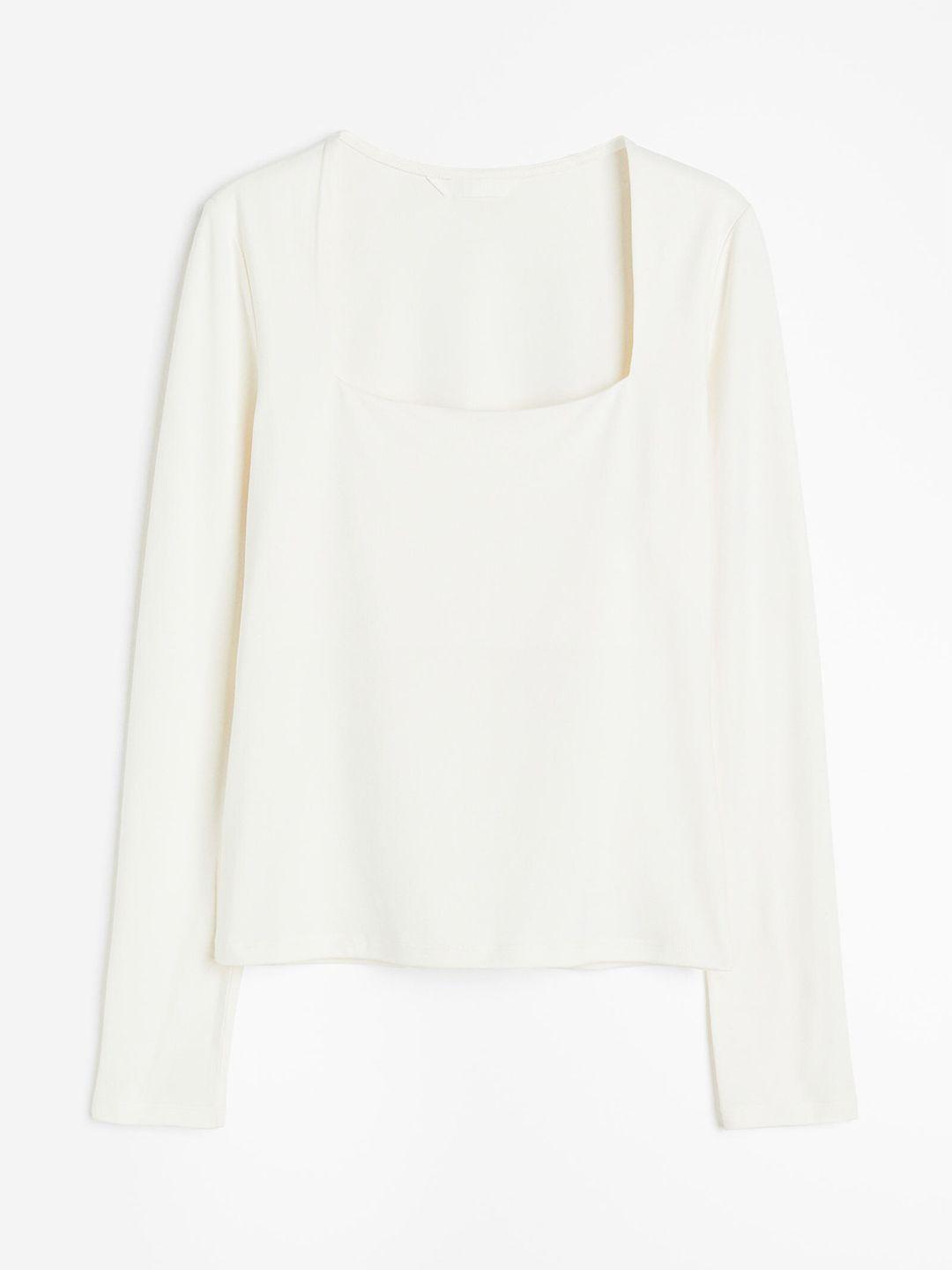 h&m long-sleeved jersey tops