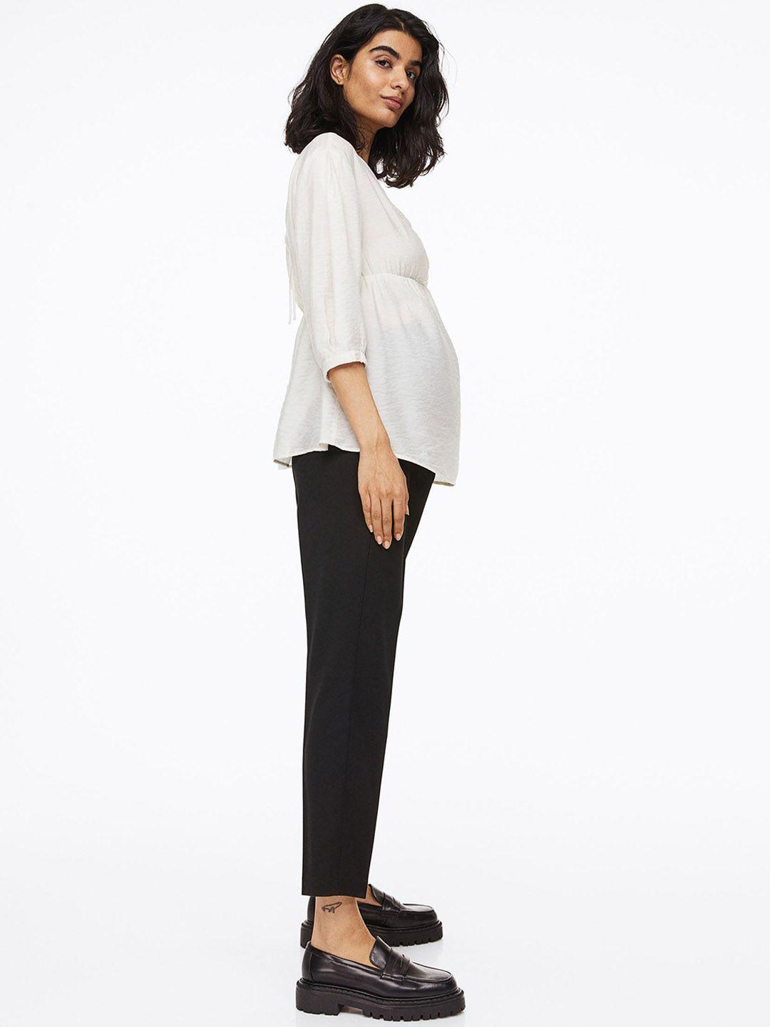 h&m mama ankle-length cigarette trousers