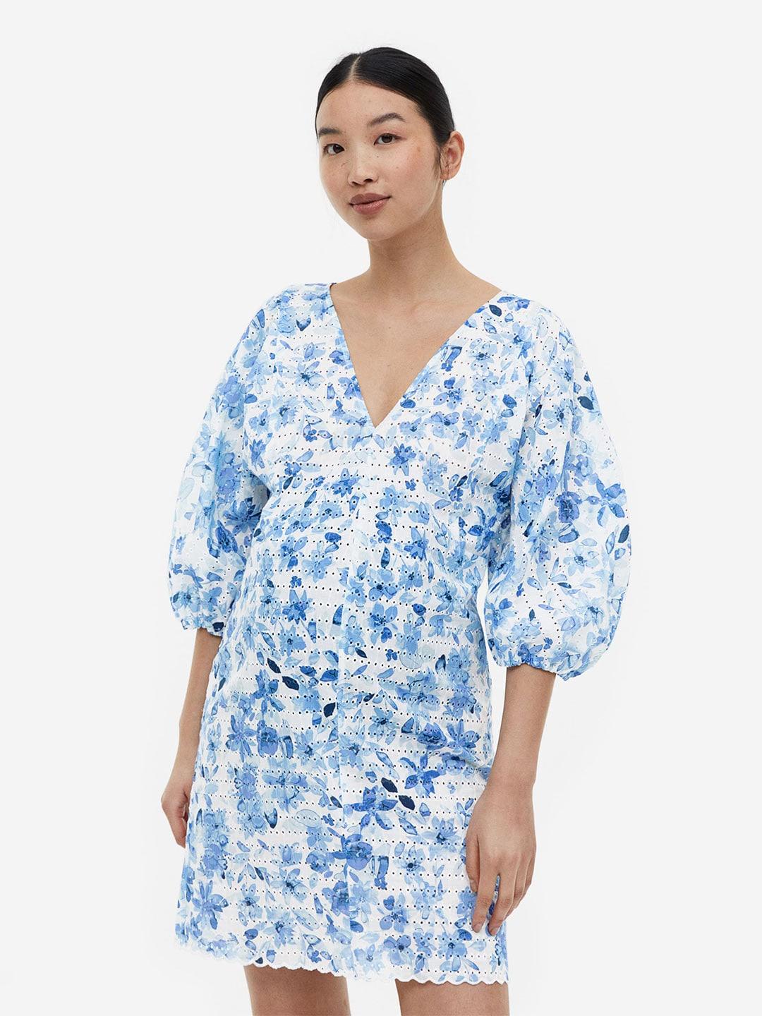 h&m mama broderie anglaise dress