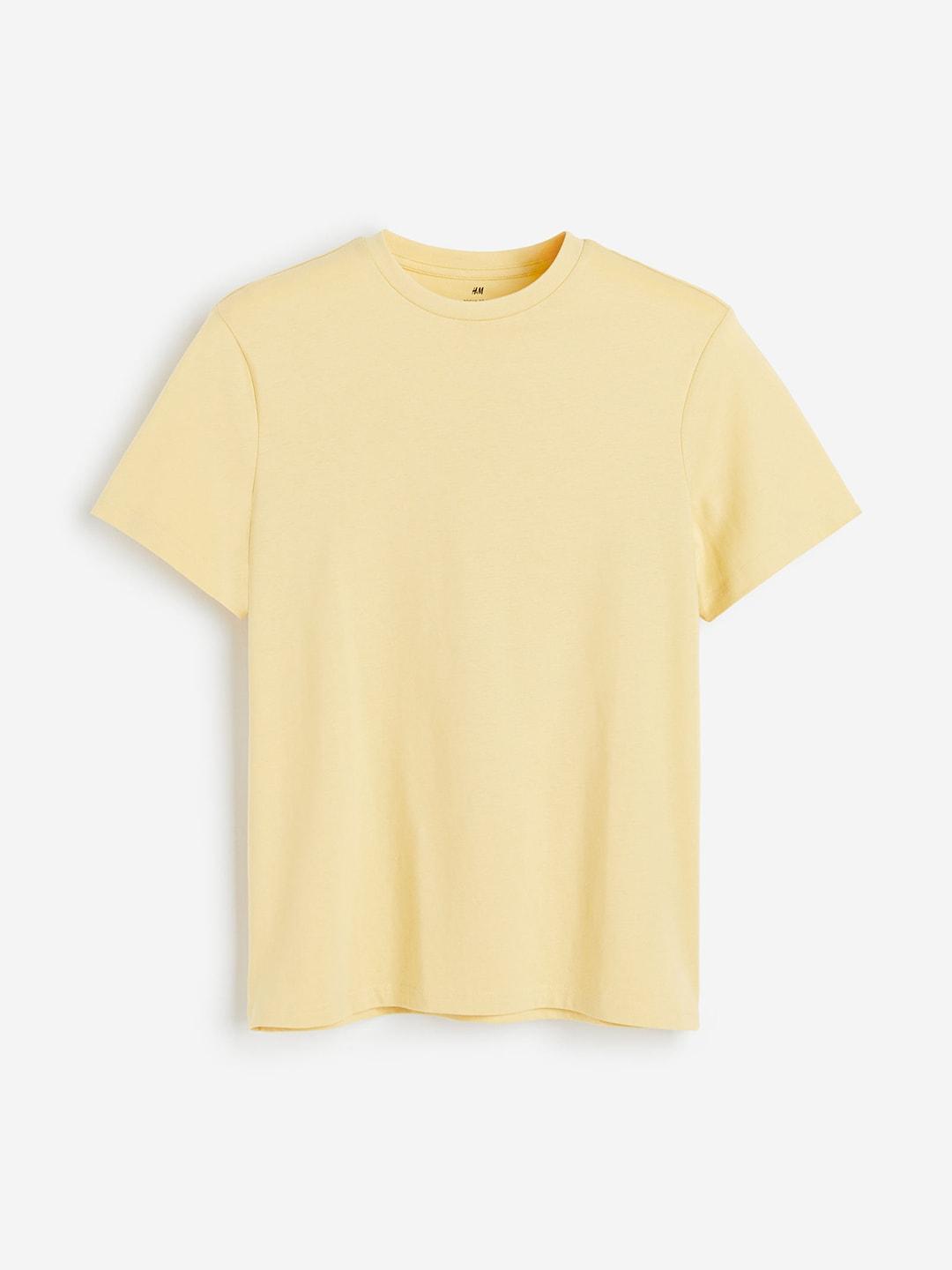 h&m men pure cotton regular fit t-shirt