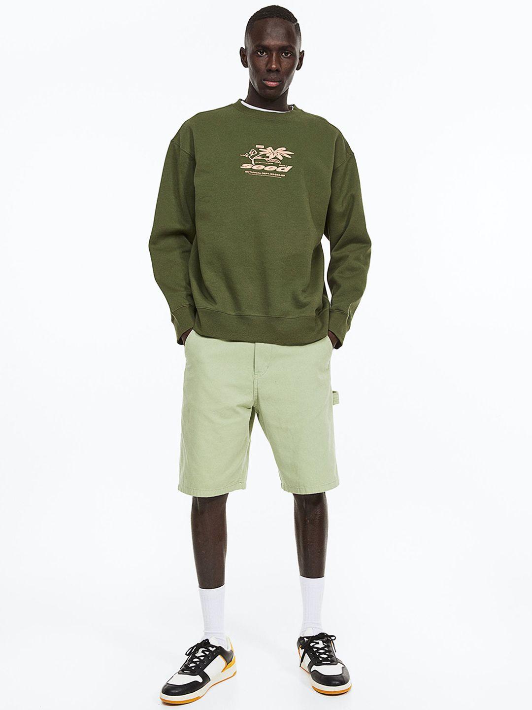 h&m men relaxed fit canvas shorts
