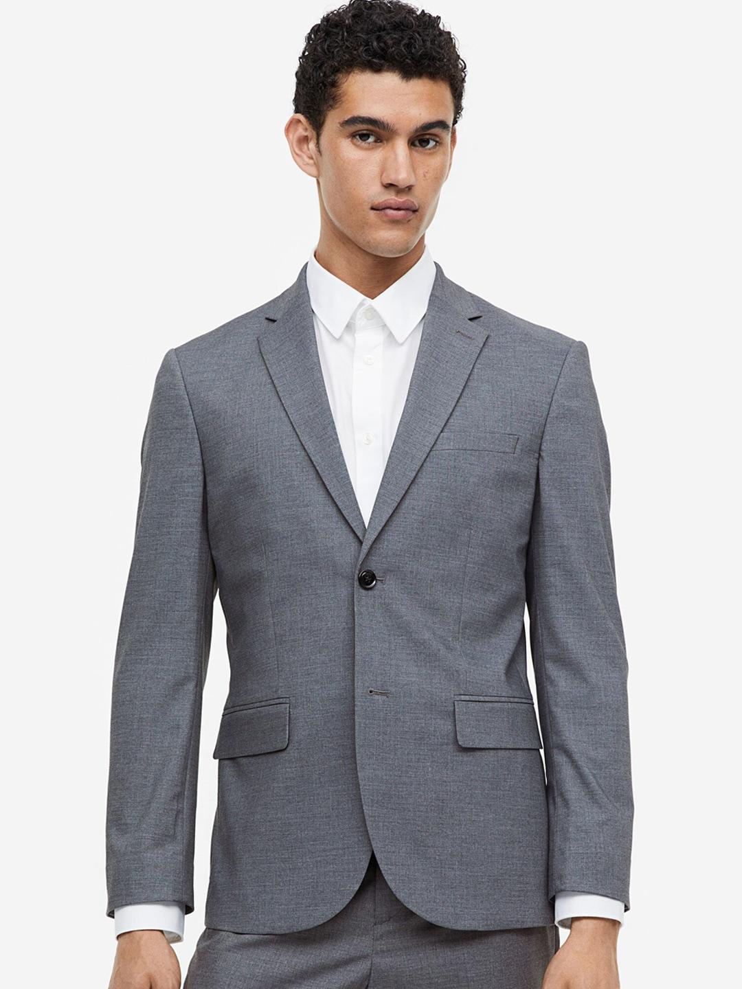 h&m men slim-fit formal blazer