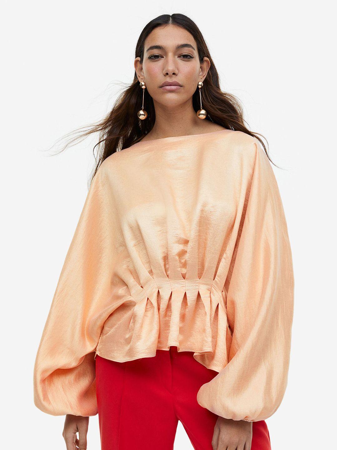 h&m pleated blouse