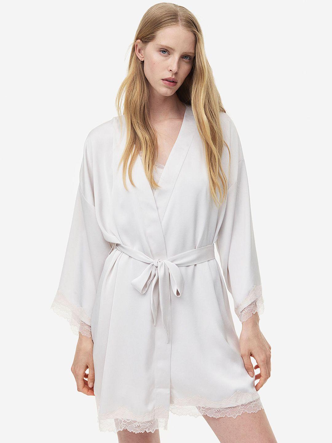 h&m satin dressing gown