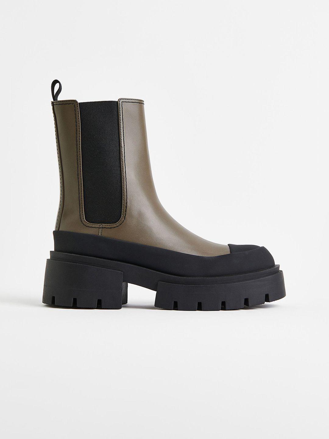 h&m women chunky chelsea boots