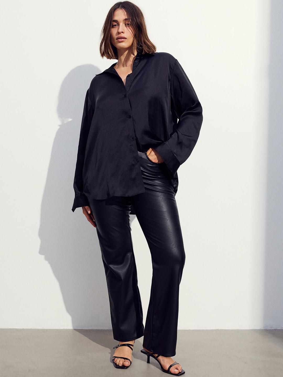 h&m women coated trousers