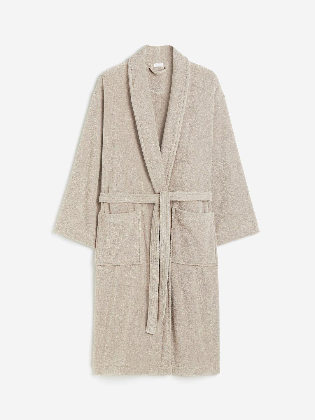 h&m women cotton terry dressing gown