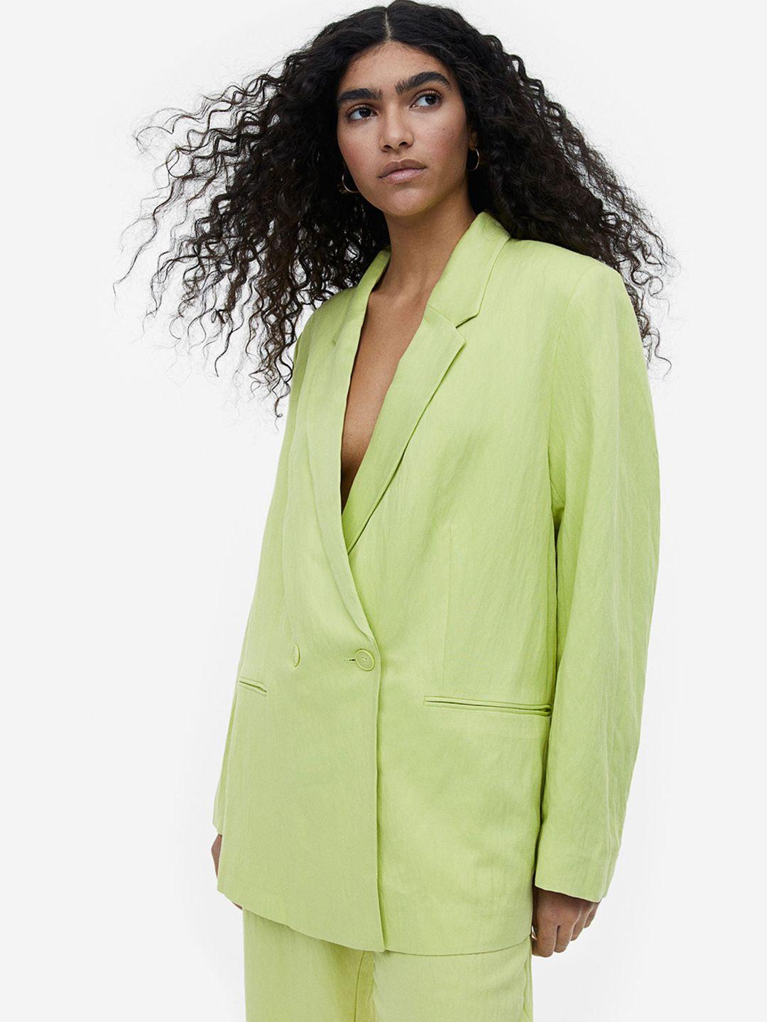 h&m women double-breasted blazer