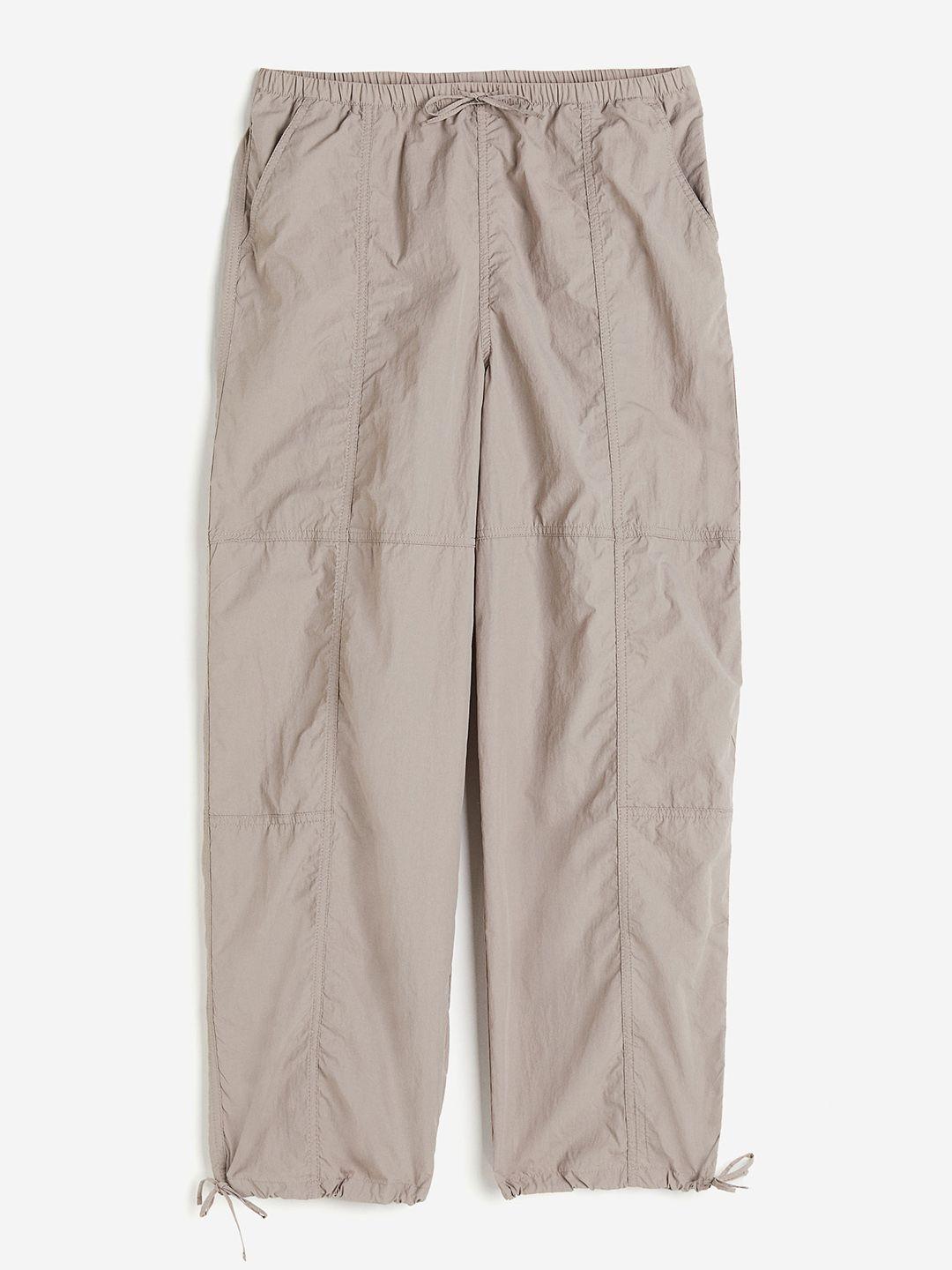 h&m women nylon parachute trousers