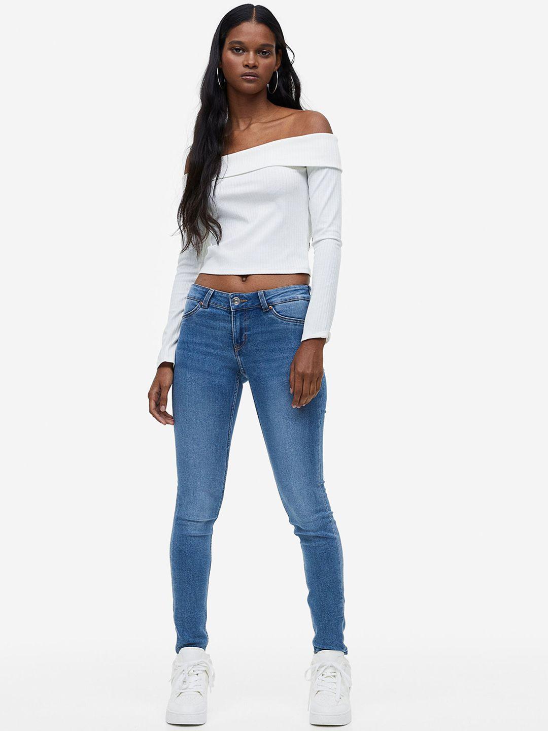 h&m women skinny low jeans