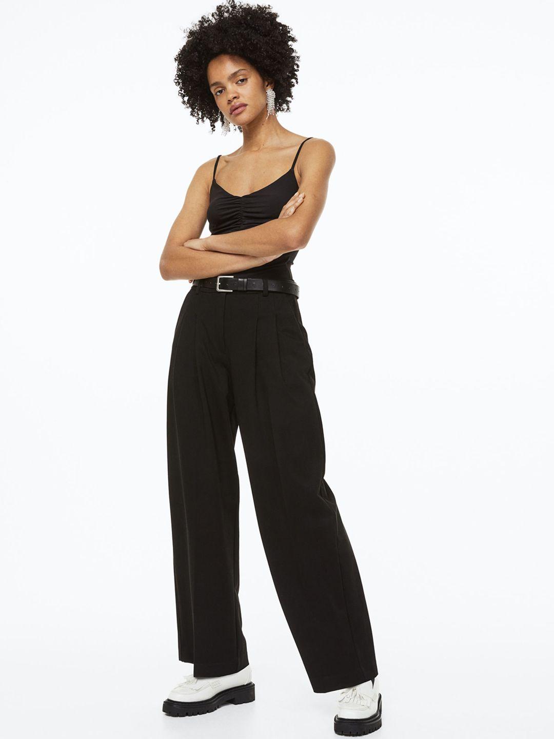 h&m women wide tailored trousers