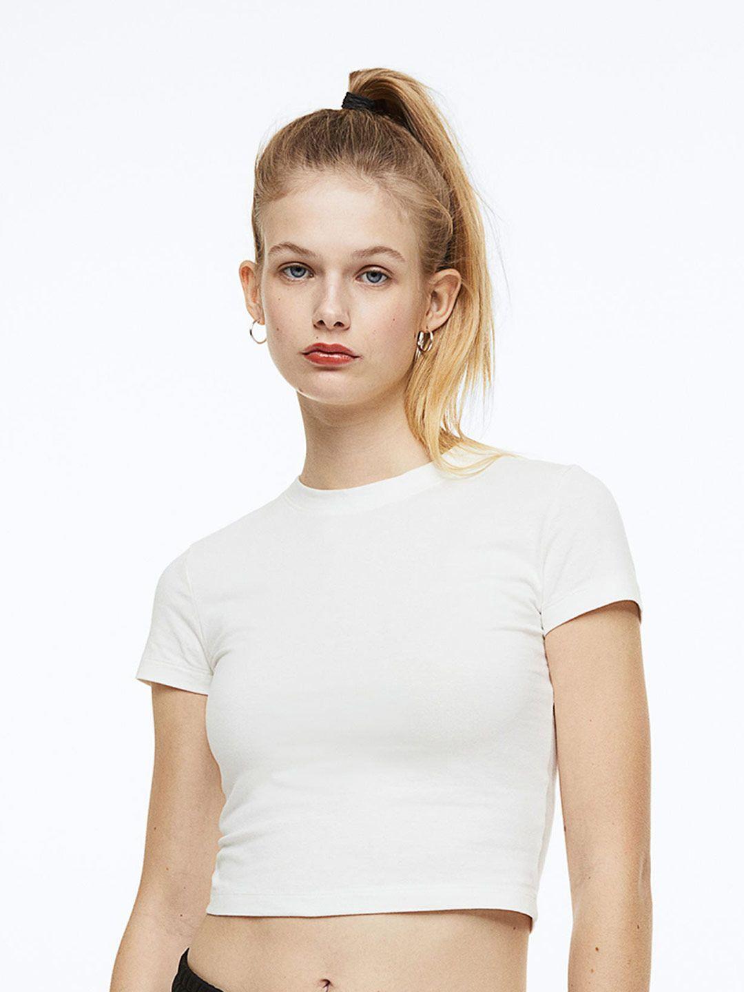 h&m 2-pack cropped t-shirts