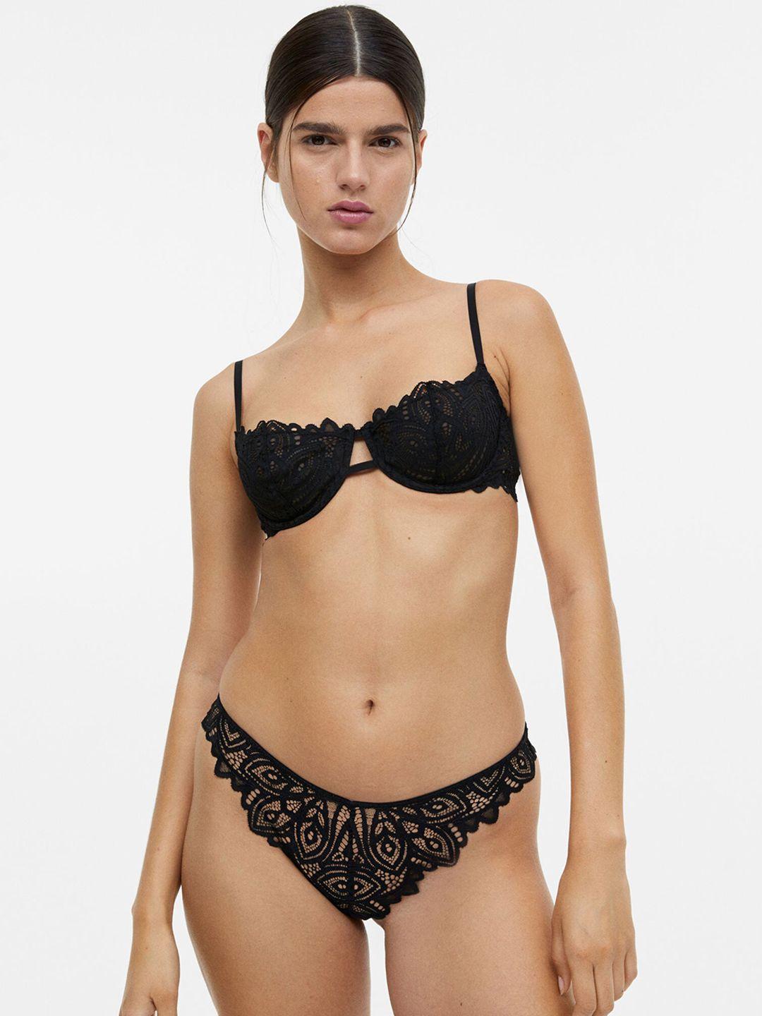 h&m 2-pack lace thong briefs