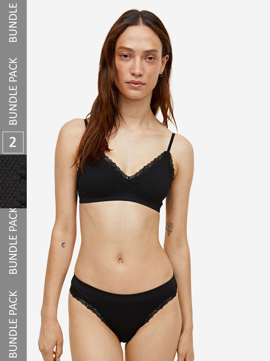 h&m 2-pack seamless thong briefs