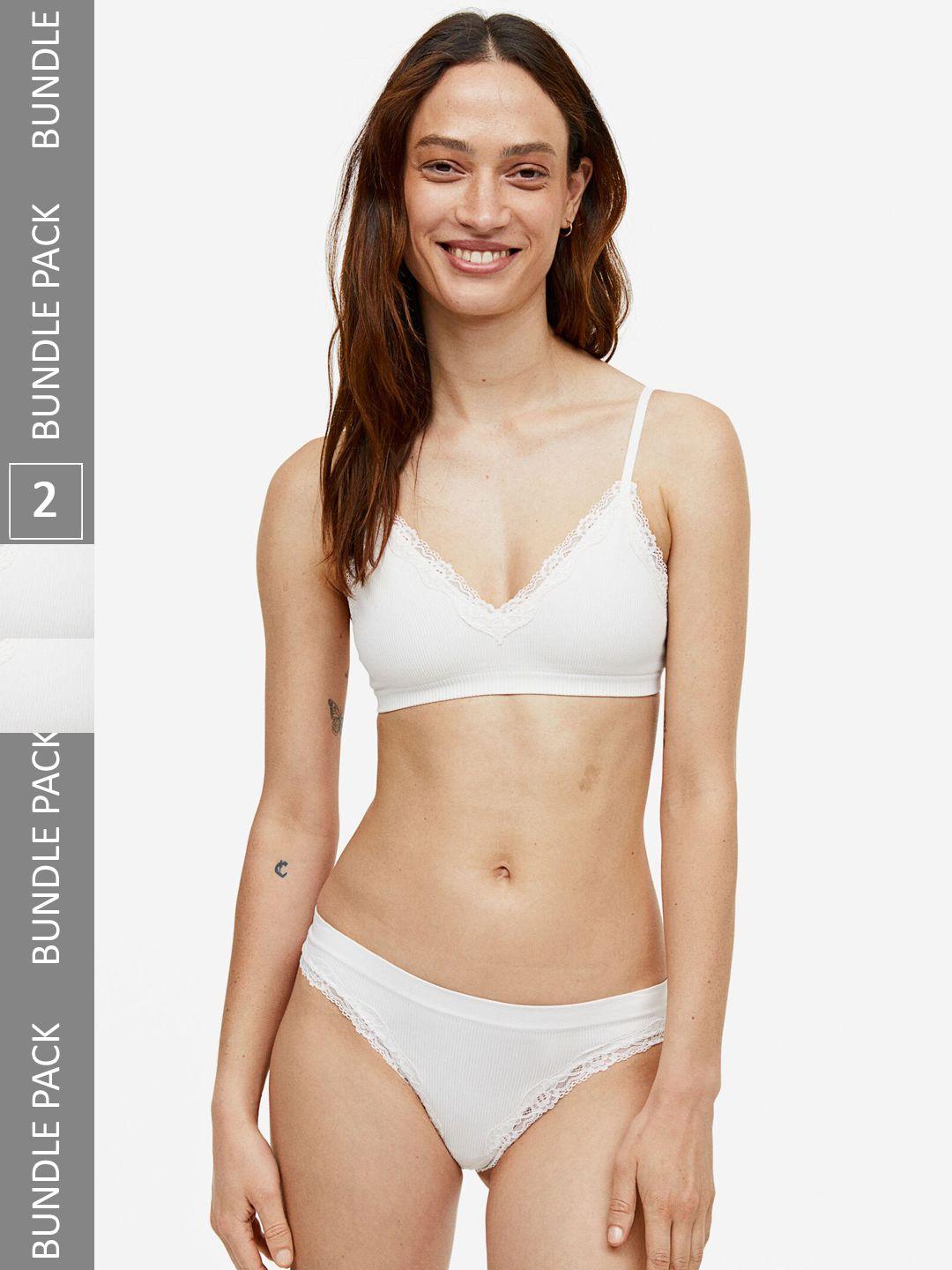 h&m 2-pack seamless thong briefs