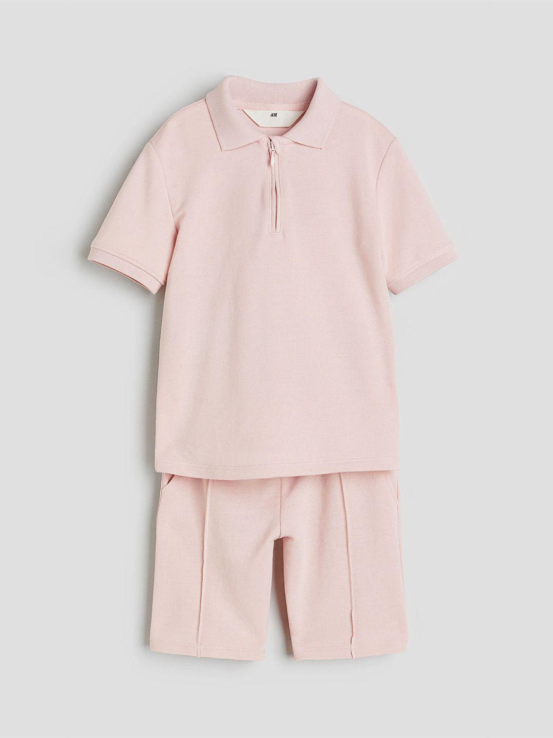 h&m 2-piece polo shirt and shorts set