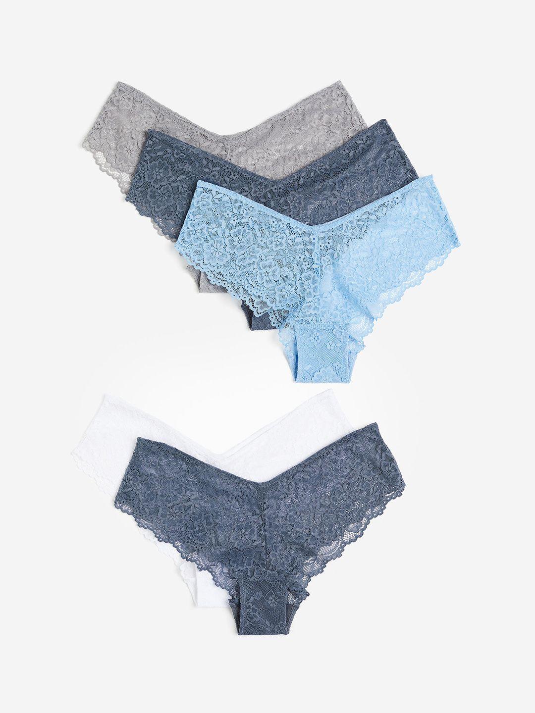 h&m 5-pack lace hipster briefs