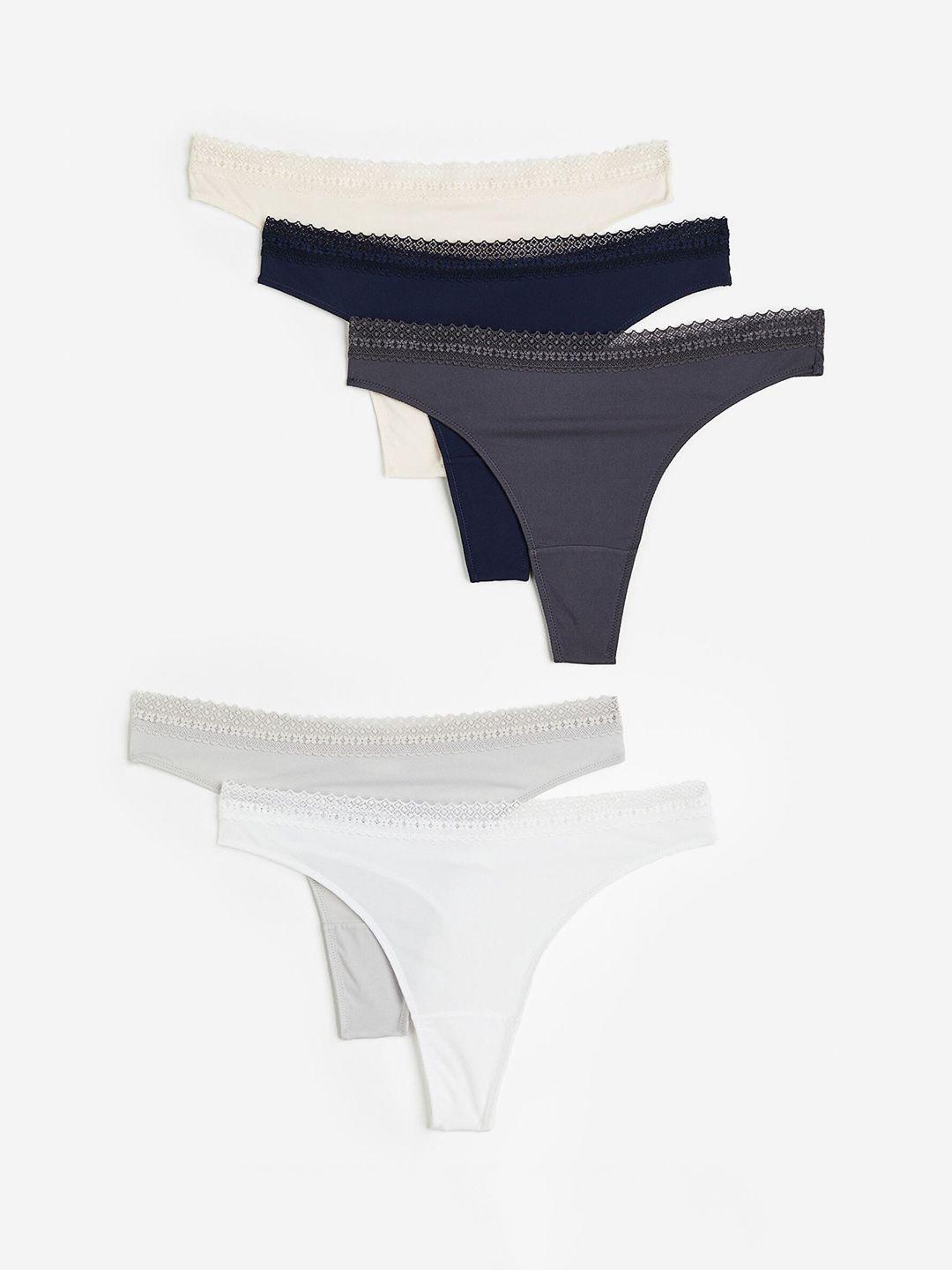 h&m 5-pack microfibre thong briefs