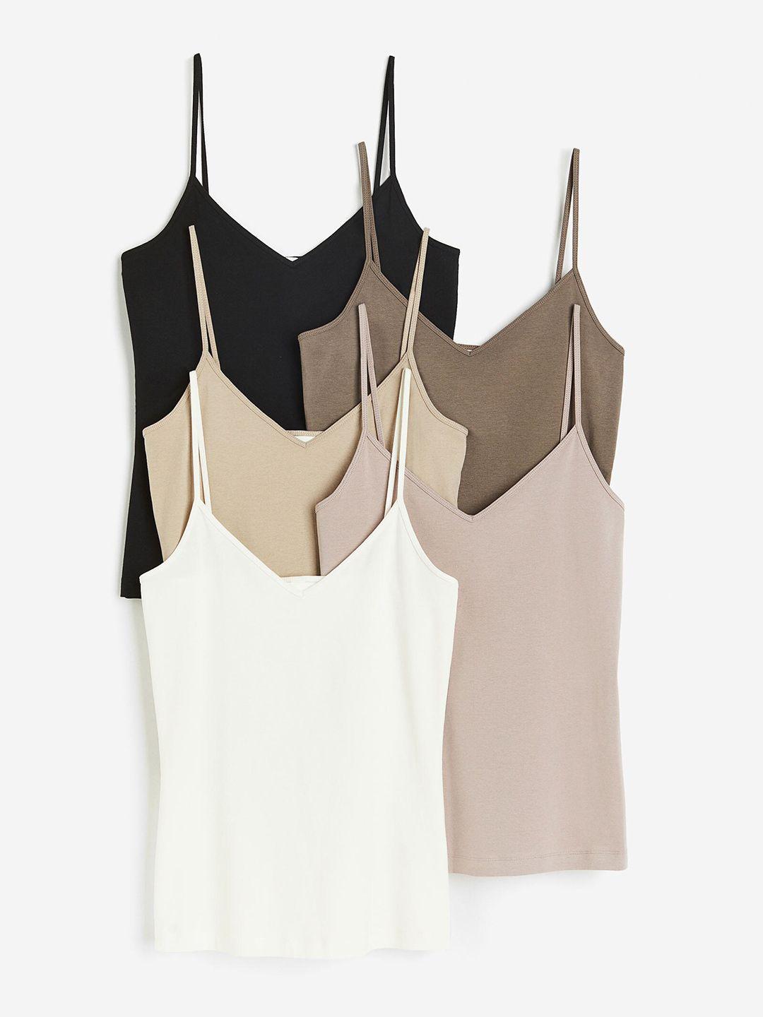 h&m 5-pack strappy tops