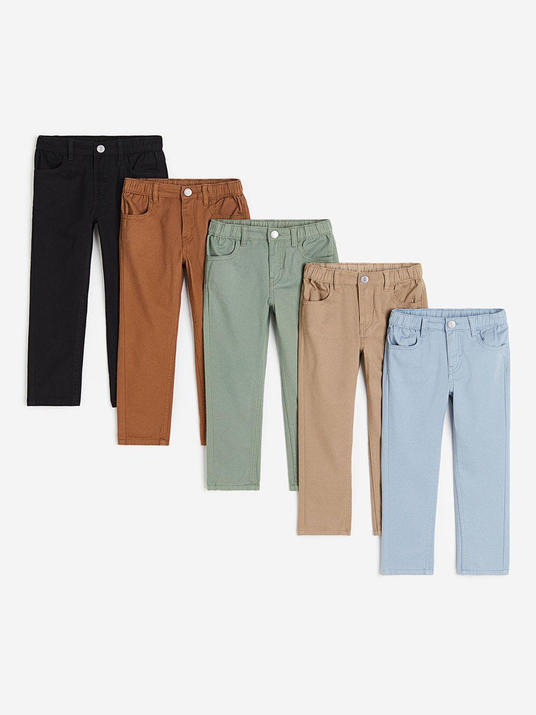 h&m 5pc boys relaxed tapered fit trousers