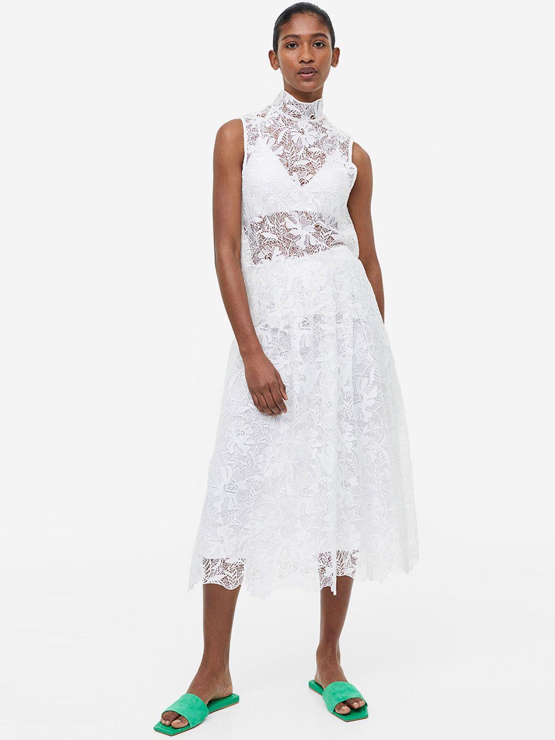 h&m a-line lace skirt